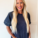 Half Sleeve Ruffle Detail Top