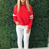 Varsity Striped Knit Pullover