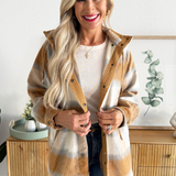 Plaid High Collar Jacket