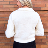 Soft Yarn Collared Sweater Top
