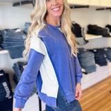 Color Block Oversized French Terry Sweatshirt
