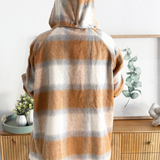 Plaid High Collar Jacket