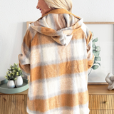 Plaid High Collar Jacket
