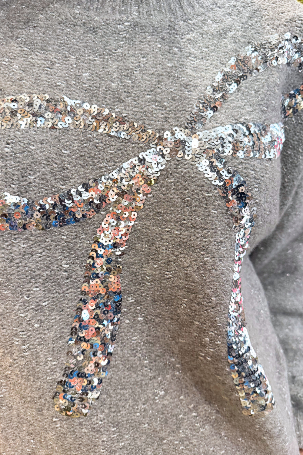 Sequin Bow Sweater