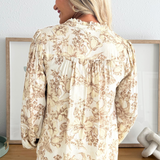 Printed Peasant Blouse