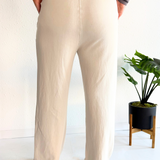Contrast Trim Wide Leg Sweatpants