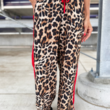 Leopard Printed Side Stripe Track Pants