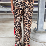 Leopard Printed Side Stripe Track Pants