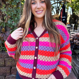 V Neck Button Down Cardigan