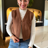 Cozy Knit Button Vest