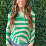 Dressy Long Sleeve Crew Neck Top