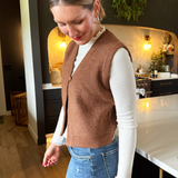 Cozy Knit Button Vest