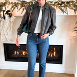 Leather Bomber Jacket