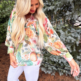 Floral Printed Button Down Top