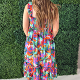 Floral Print Square Neck Dress