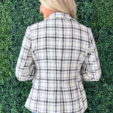 Single Breast Plaid Blazer
