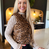 Faux Fur Leopard Vest