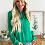Satin Long Sleeve Blouse