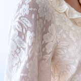 Long Sleeve Ruffle Lace Top