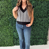 Sleeveless Striped Sweater Vest