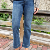 Kelsey High Rise Fab Ab Ankle Flare With Wide Hem