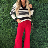 Meg High Rise Fab Ab Wide Leg Raw Hem