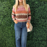 Multi Color Wavy Stripe Sweater