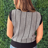 Sleeveless Striped Sweater Vest