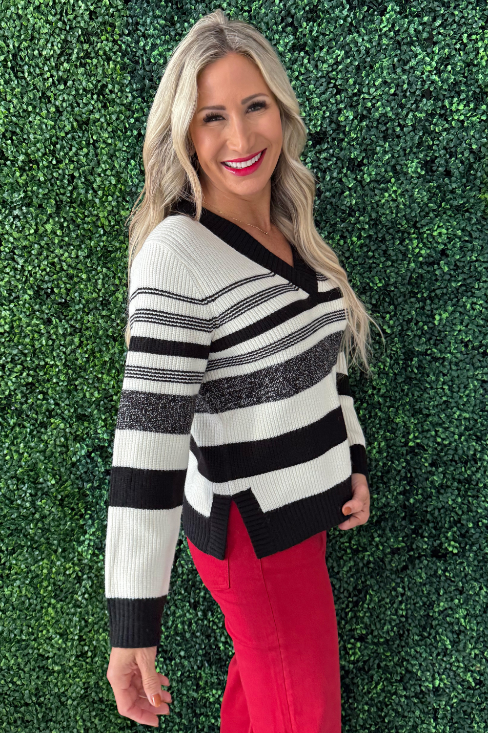 Long Sleeve V-Neck Sweater
