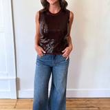 Sequin Sleeveless Top