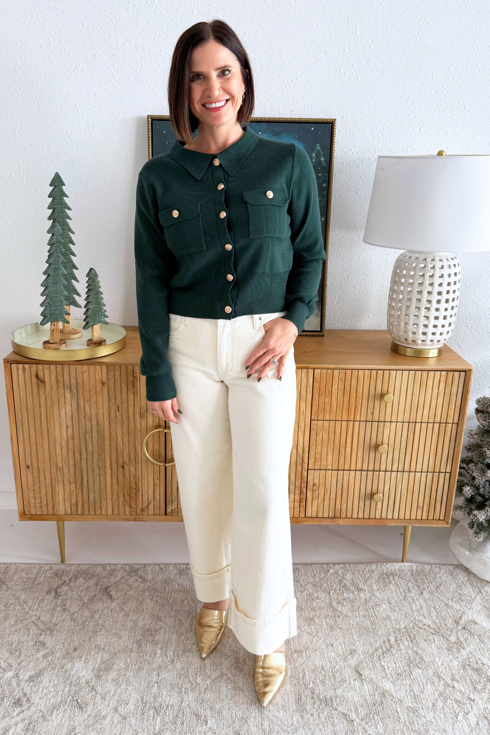Gold Button Knit Cardigan Gold Button Knit Cardigan