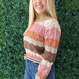Multi Color Wavy Stripe Sweater