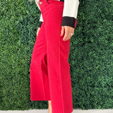 Meg High Rise Fab Ab Wide Leg Raw Hem