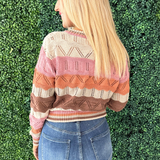 Multi Color Wavy Stripe Sweater