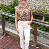 Patterned Cap Sleeve Top