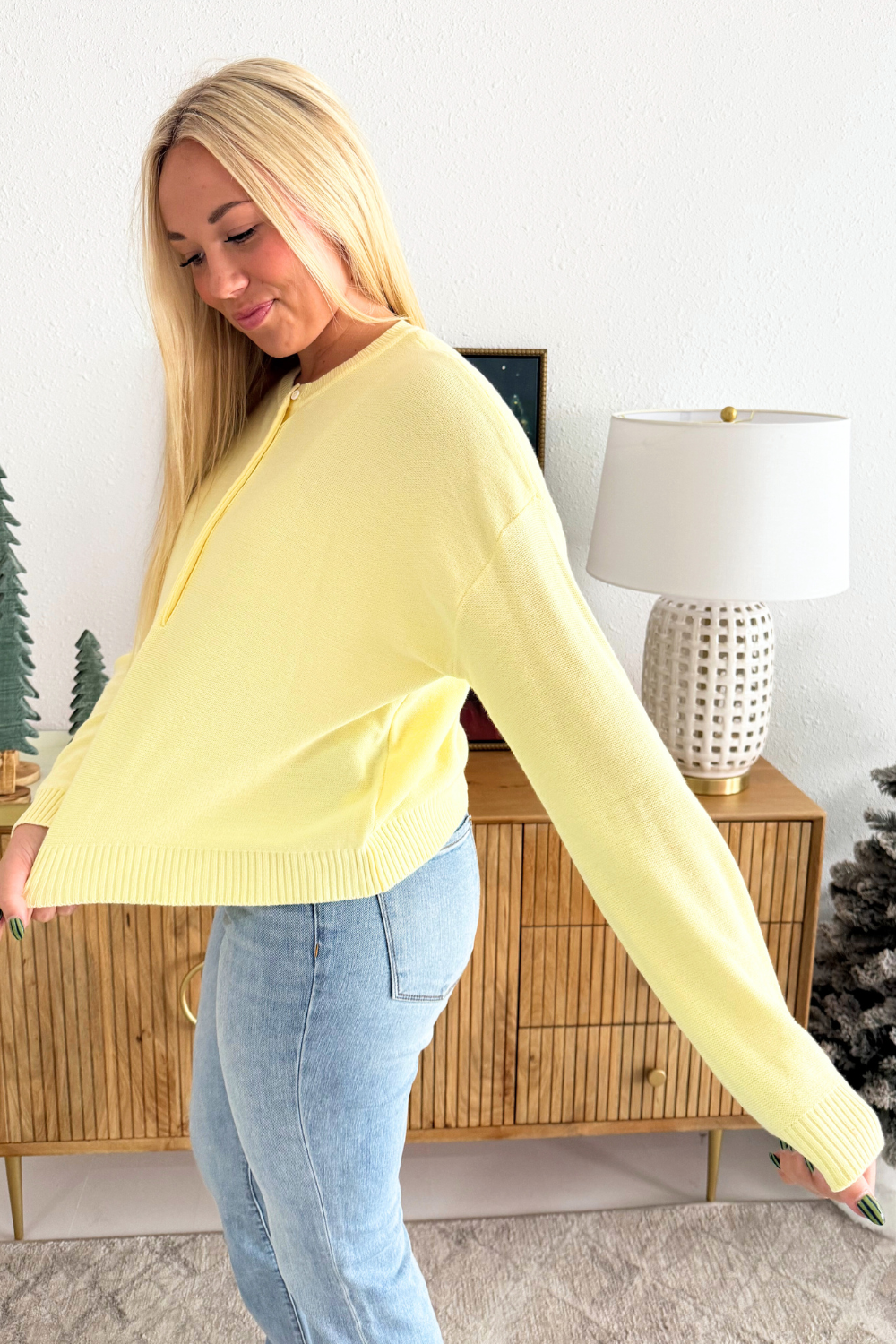 Henley Button Up Sweater