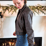 Leather Bomber Jacket