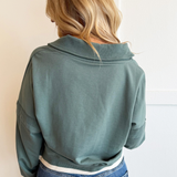 Varsity Line Fleece Pullover Sweater