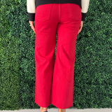 Meg High Rise Fab Ab Wide Leg Raw Hem