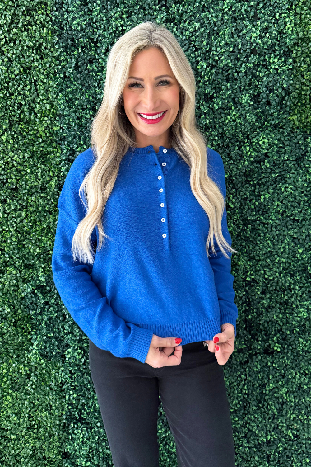 Henley Button Up Sweater