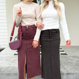 Lettuce Edge Textured Knit Top