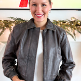 Leather Bomber Jacket