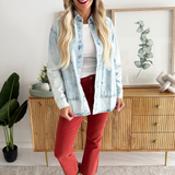 Washed Denim Button Down Shirt