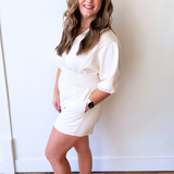 Zip Smocked Waist Romper