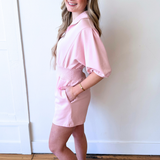 Zip Smocked Waist Romper