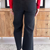 Meg High Rise Wide Leg Raw Hem