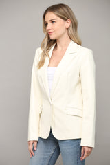 Faux Leather Blazer