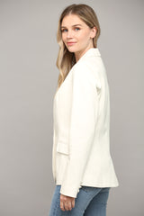 Faux Leather Blazer