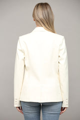 Faux Leather Blazer