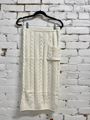 Cable Knit Skirt-Set